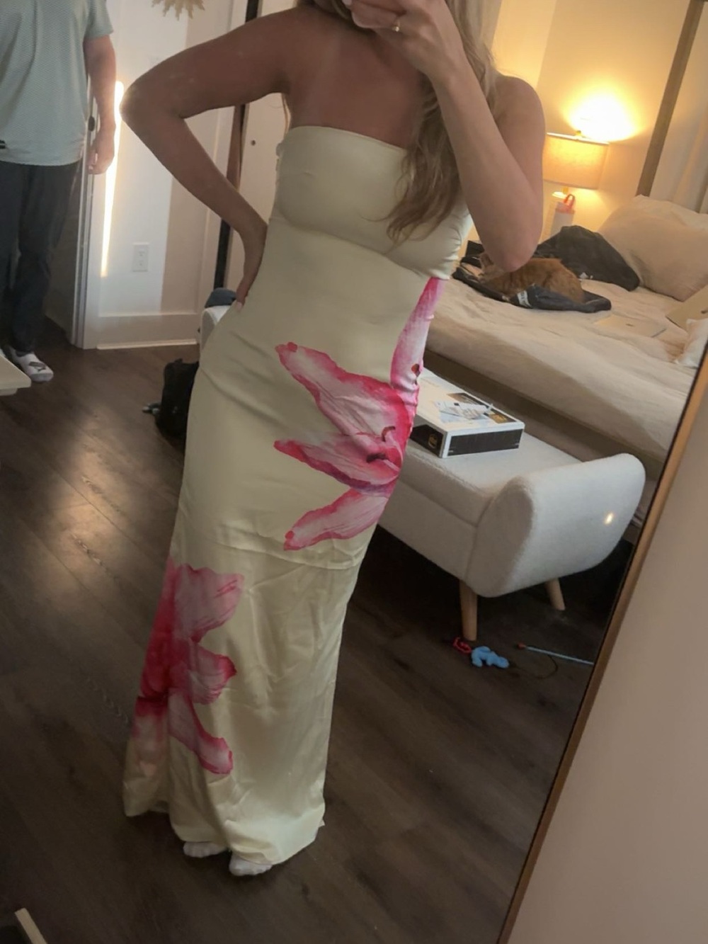 Strapless Yellow Maxi Dress by MORE TO COME